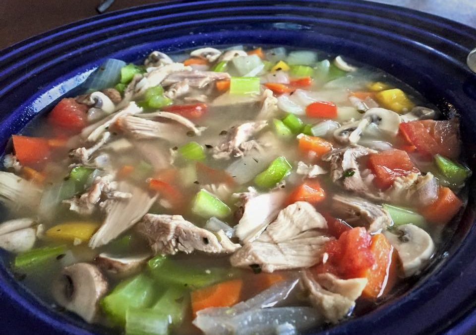 Josephine’s Petite Cucina: Hearty Turkey Soup, Summer Savory and Vegetables