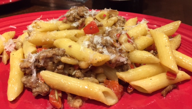 Josephine’s Petite Cucina’s 30-Minute Pasta with Ground Veal, White Wine & Pine Nuts