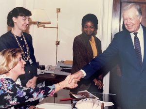 1989 - with President Jimmy Carter