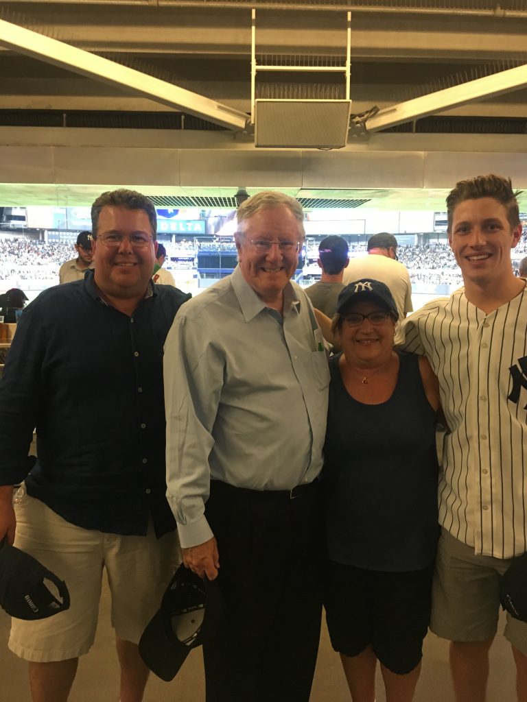 2017 - Lloyd family with Steve Forbes at Yankee Stadium