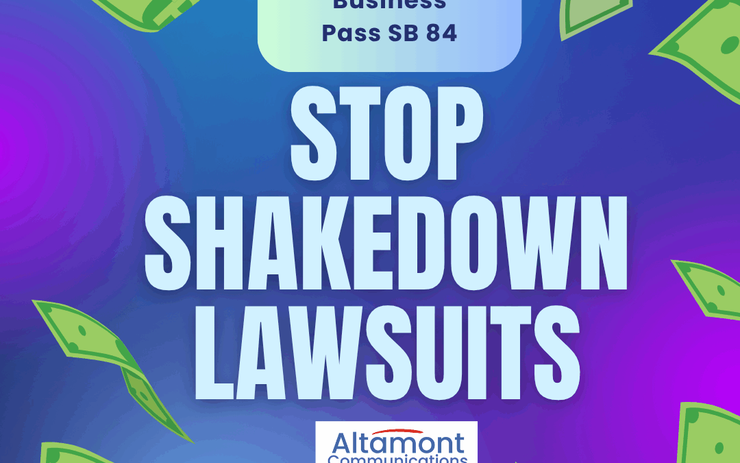 Stop Shakedown Lawsuits – Pass SB 84 in California